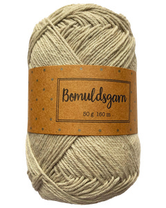 Bomuldsgarn 50 g - beige