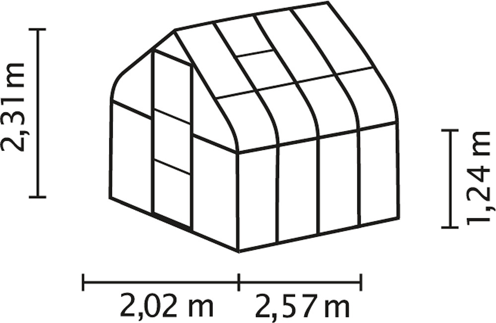 Växthus Orion 5000 svart