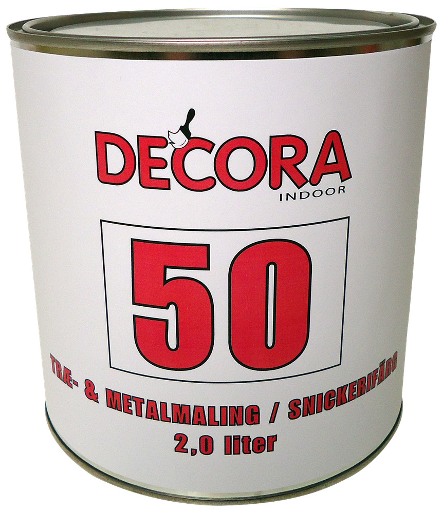 Decora Træ og metal 2 L glans 50 - hvid