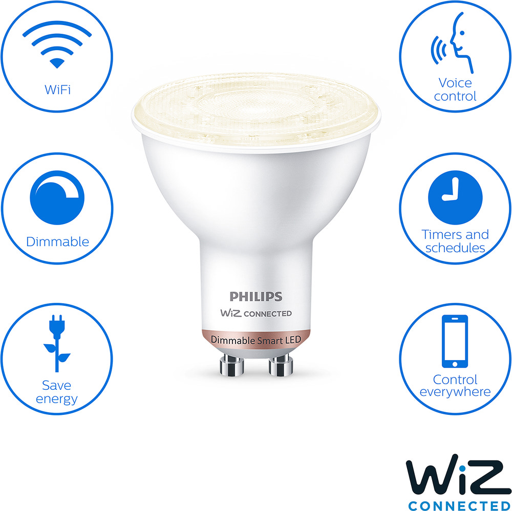 PHILIPS Smart LED reflektorlampa 4,7W GU10 - varmvit