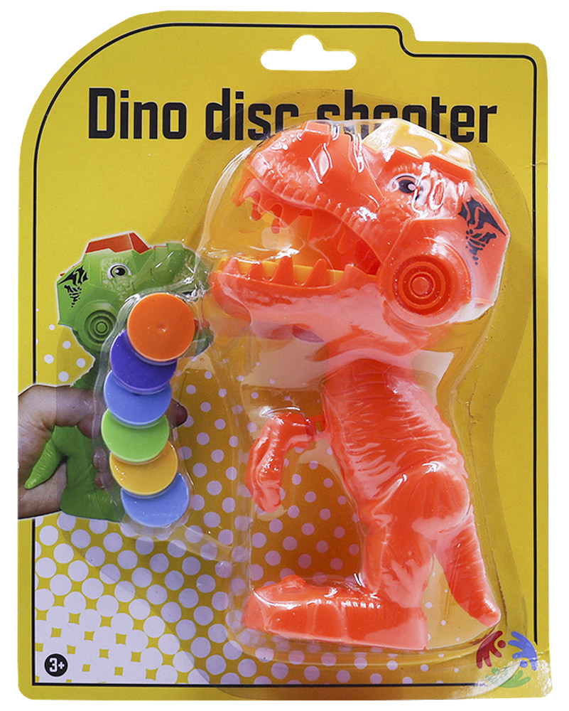 Disc shooter dino H. 16 cm - assorterede farver