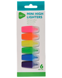 Highlighter mini 6 stk.