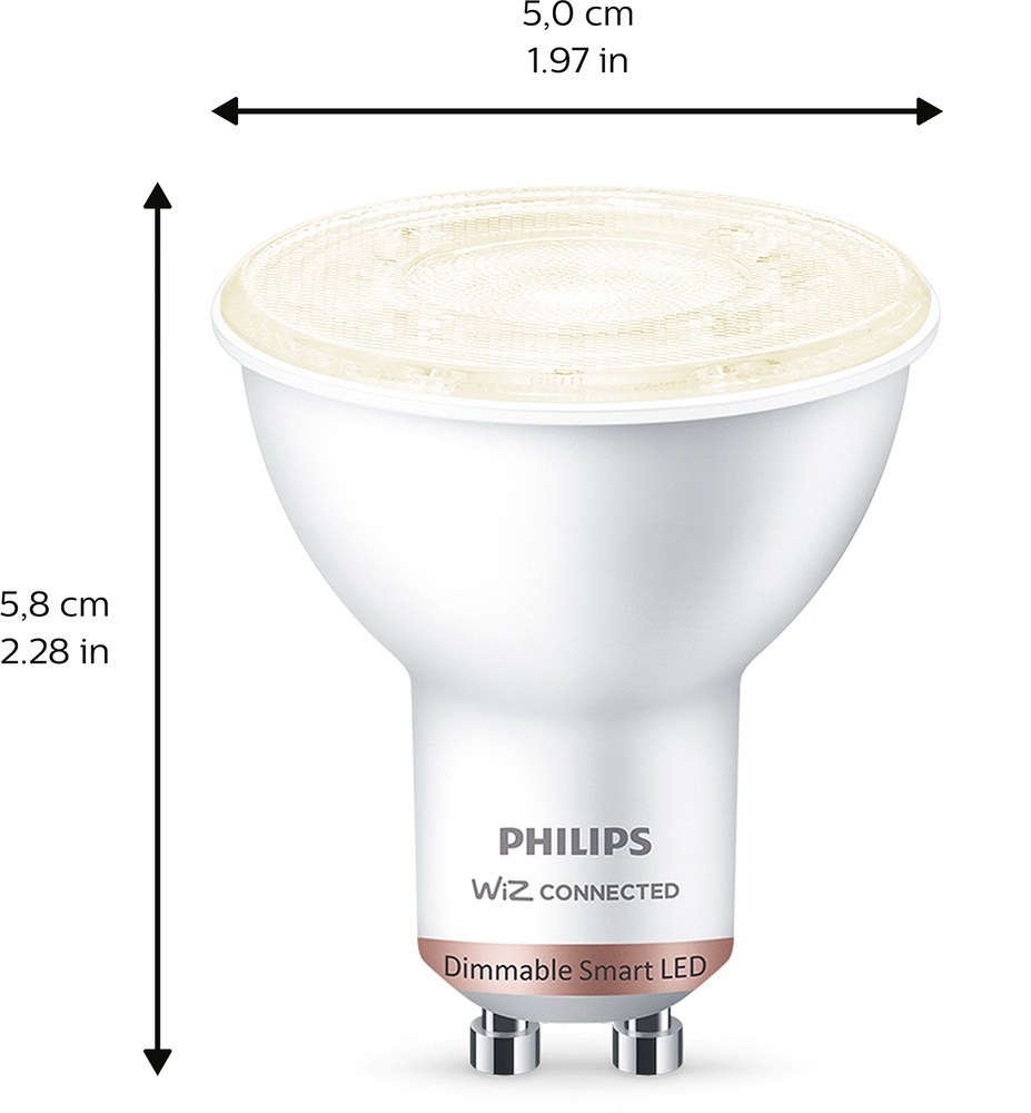 PHILIPS Smart LED reflektorlampa 4,7W GU10 - varmvit