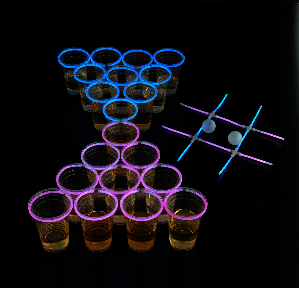 Glow beer pong