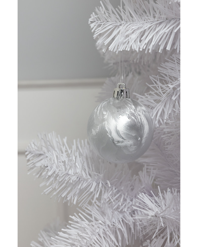 Julkulor kristall silver 4-pack 