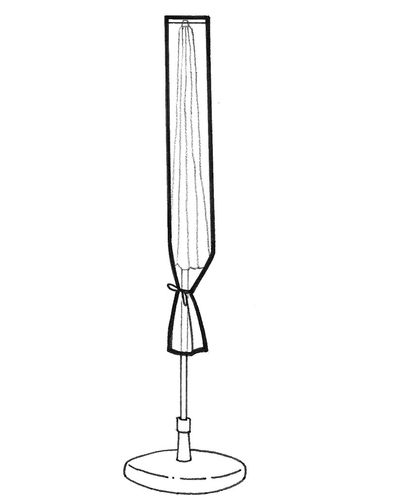 Parasolovertræk til Ø300 cm - sort