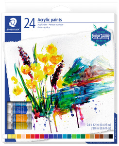 STAEDTLER AKRYLFÄRG TUB 24 ST