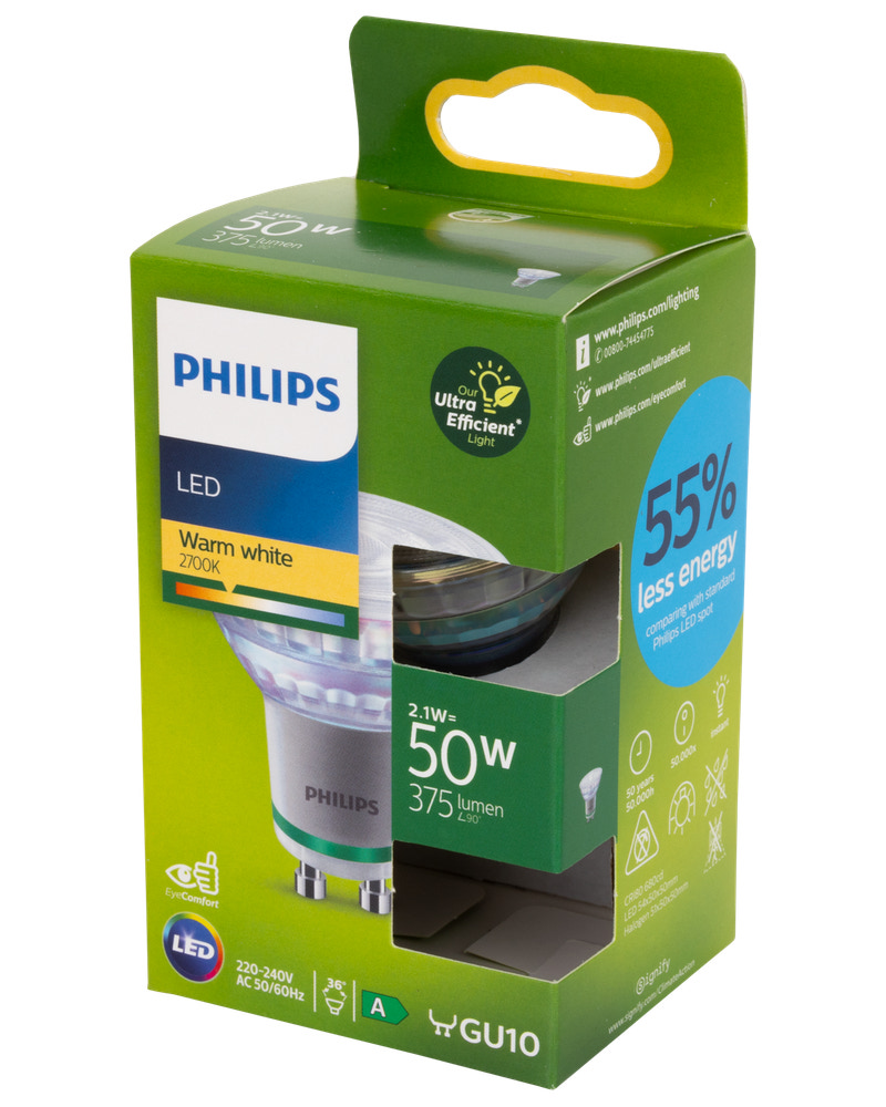 PHILIPS LED 2,1W GU10