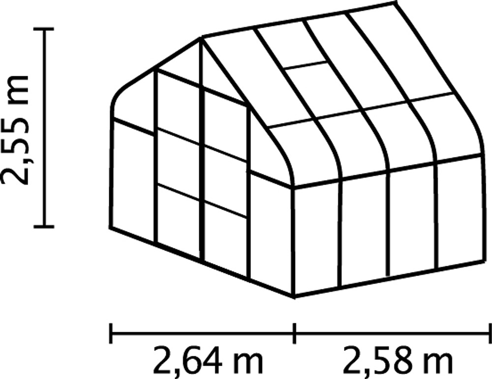 Växthus Diana 6700 svart