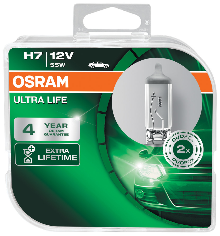 Osram autopære H7 Ultralife 2-pak