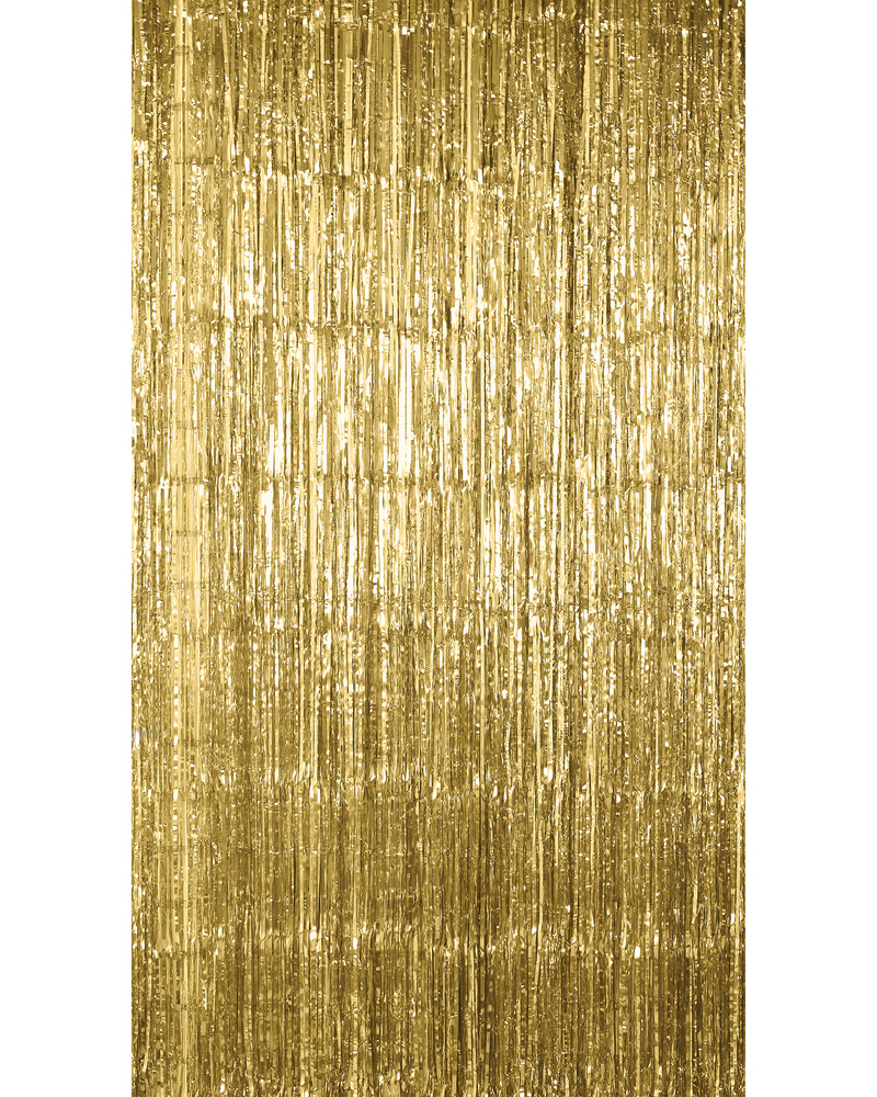 Lametta gardin 90 x 250 cm - guld