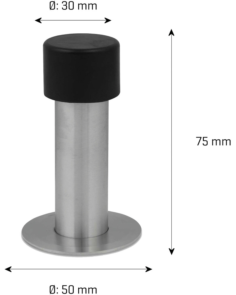 Jasa company Dørstopper rustfri Ø22 x H. 75 mm