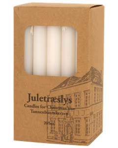 Julgransljus vit 20-pack