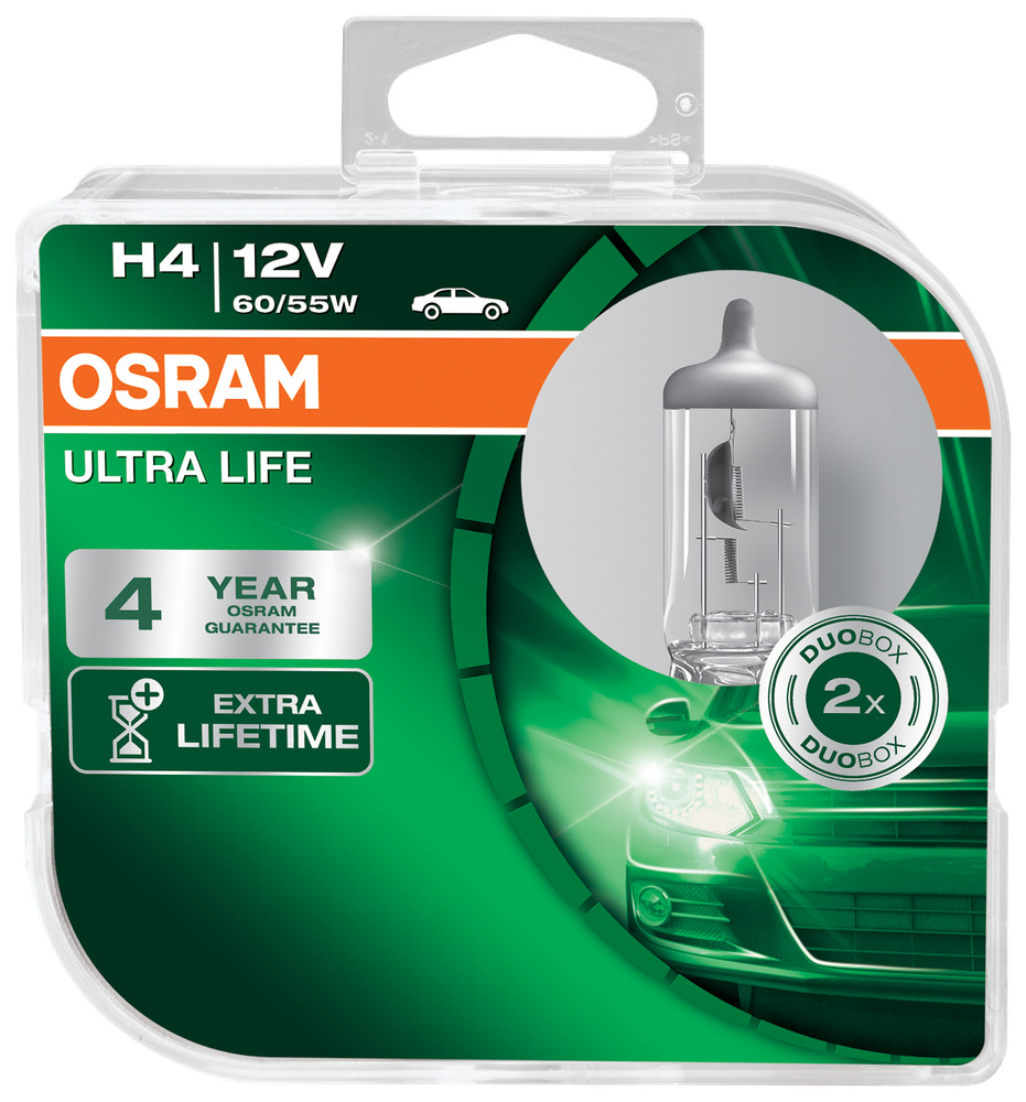 Osram autopære H4 Ultralife 2-pak