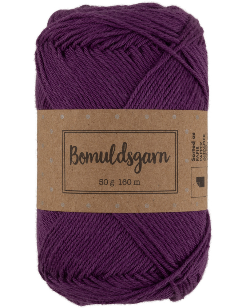 Bomuldsgarn 50 g - lilla