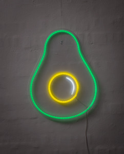 Neonskylt Avocado H. 42 x B. 32 cm