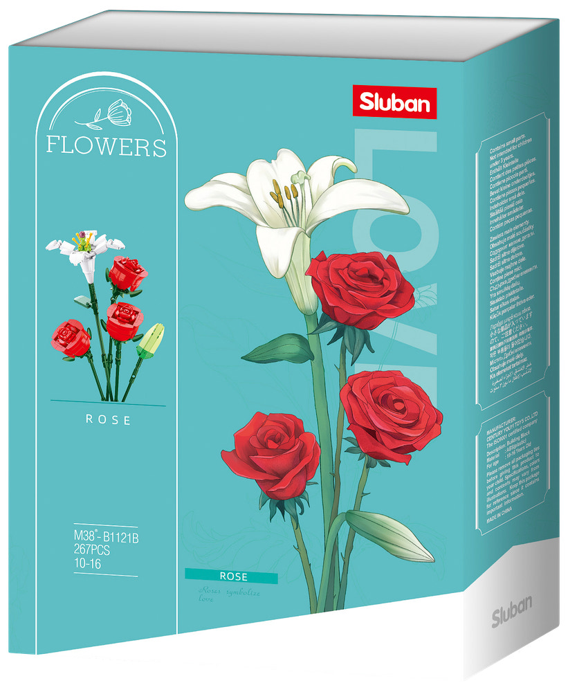 Sluban Flowers Roser M38-B1121B - 267 dele