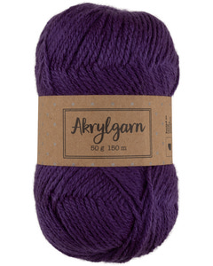 Akrylgarn 50 g - lilla