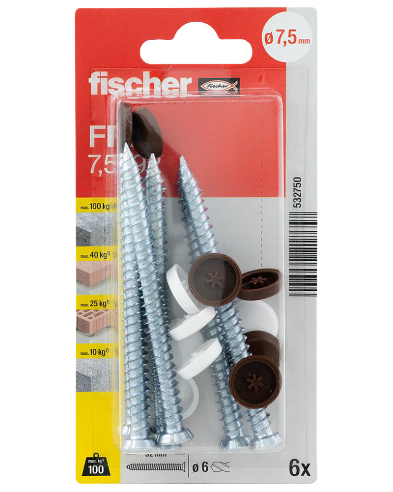 Fischer Karmskrue MH 7,5 x 92 mm FFSZ 6 stk.