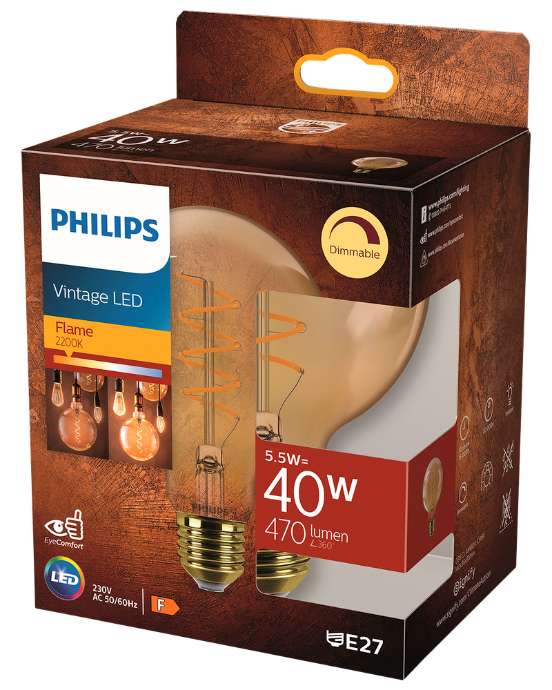 PHILIPS FILAMENT 5,5W E27 G95