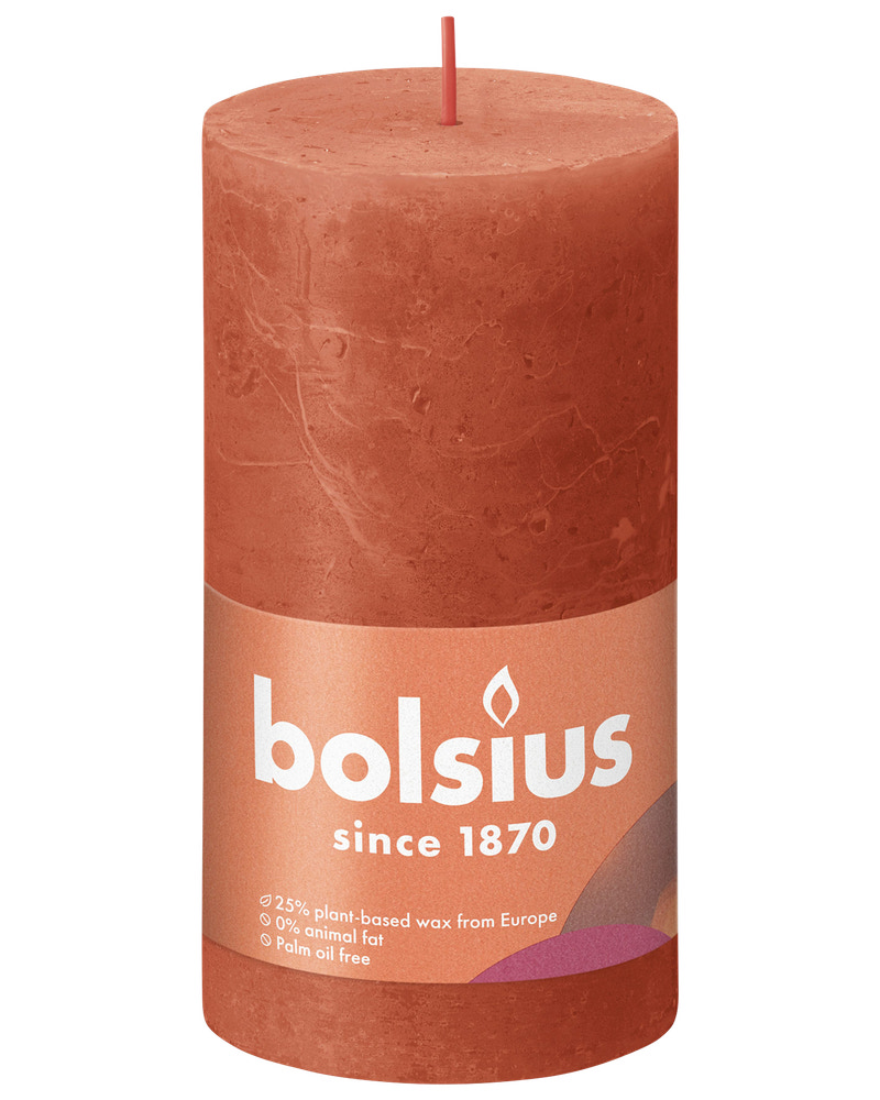 Bolsius blockljus shine orange