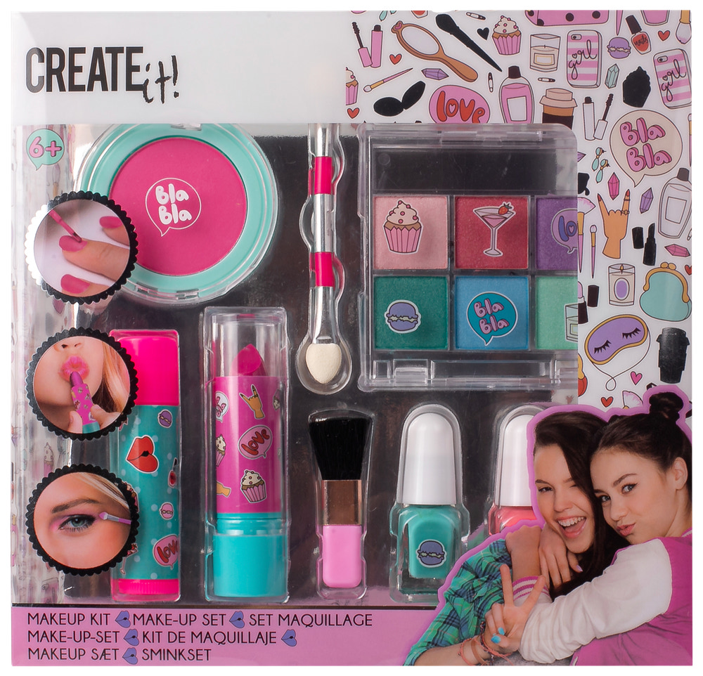 CREATEit Makeup pink/turkis 8 dele