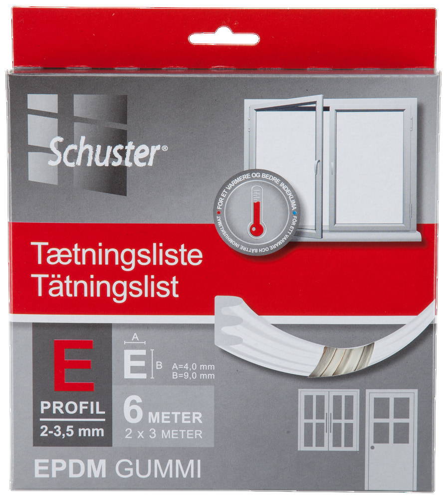 Tätningslist e 5x10 mm 6 m