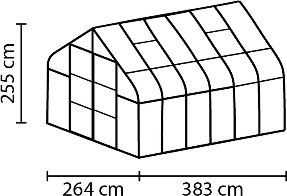Växthus Diana 9900 svart