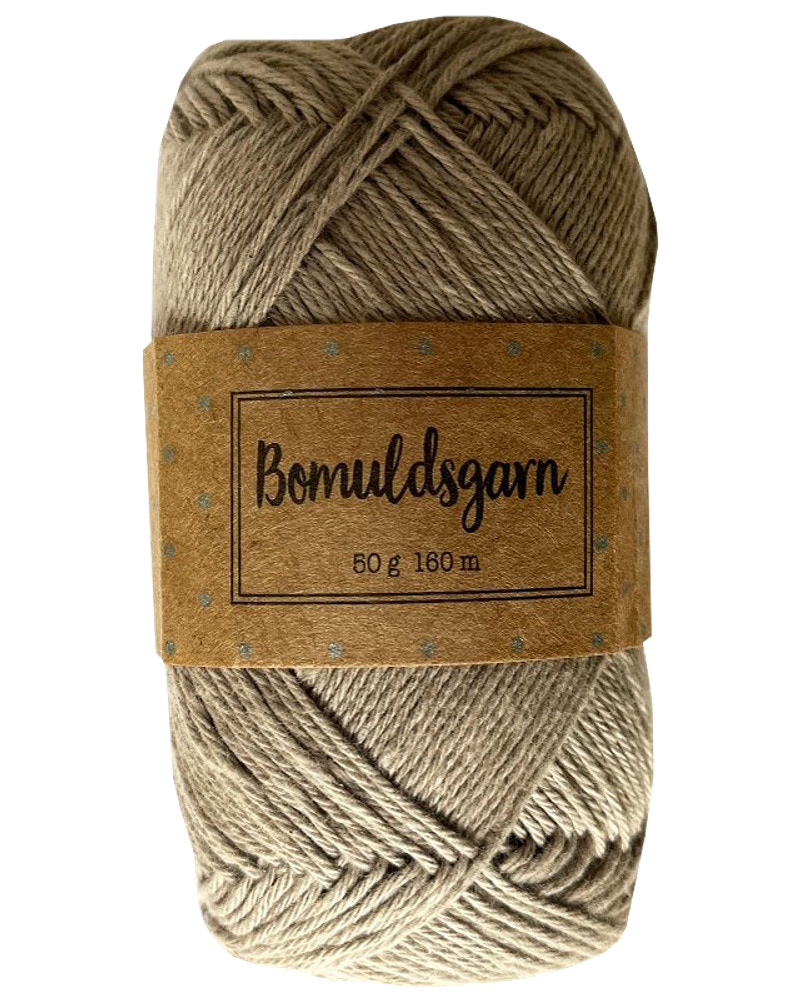 Bomuldsgarn 50 g - lys brun