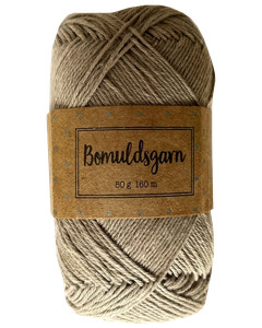 Bomuldsgarn 50 g - lys brun