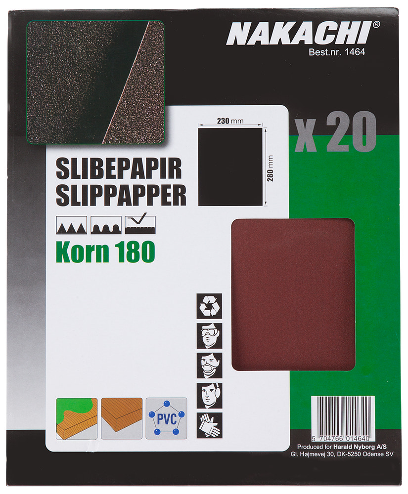 Slippapper 20 st K180 mycket fin