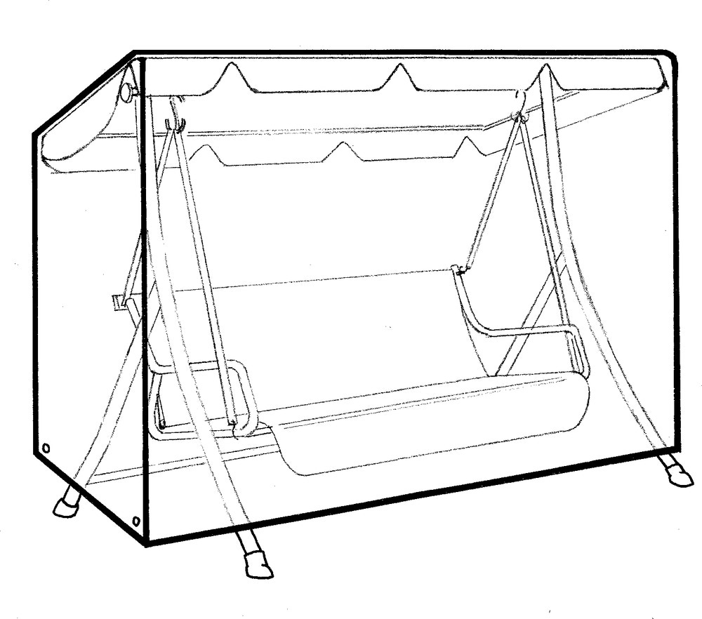 Hængesofaovertræk 145 x 155 x 215 cm