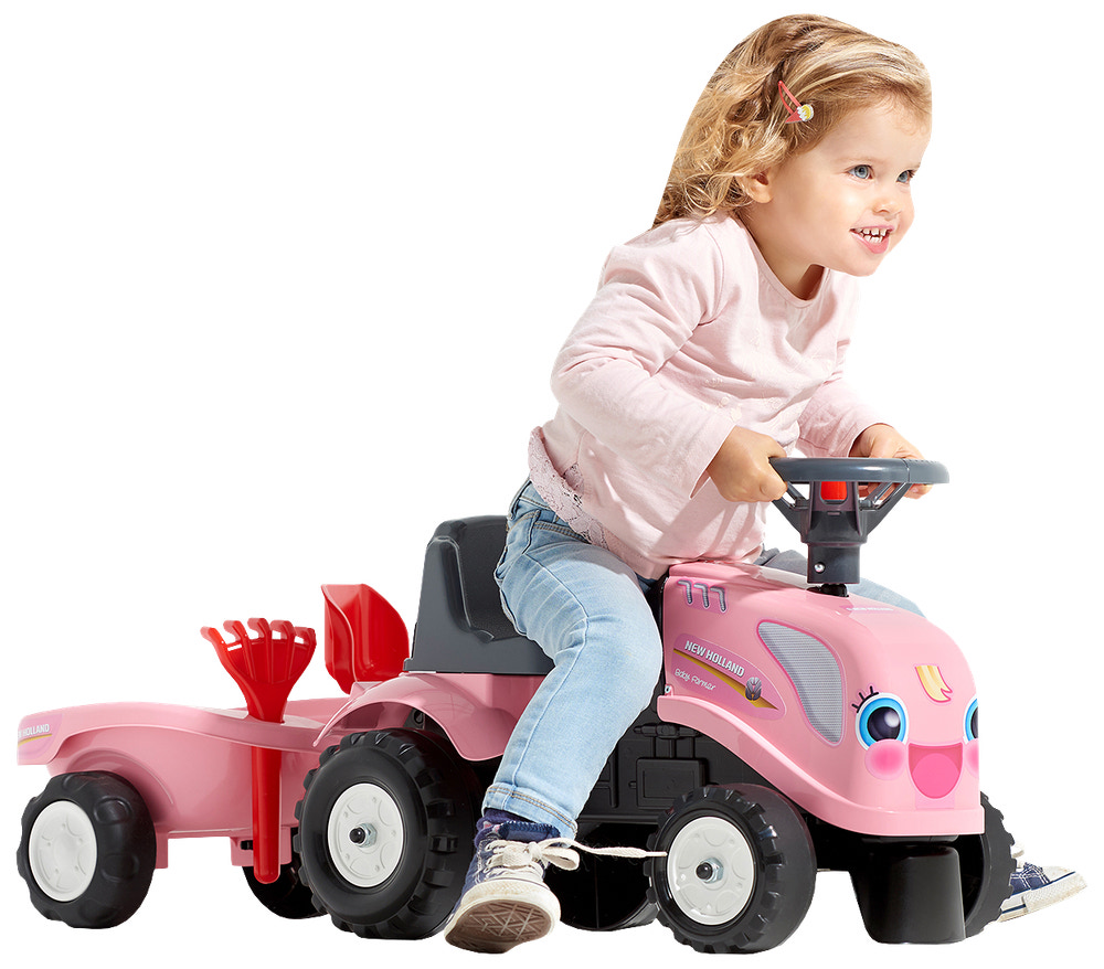 FALK Baby New Holland traktor ride-on - pink