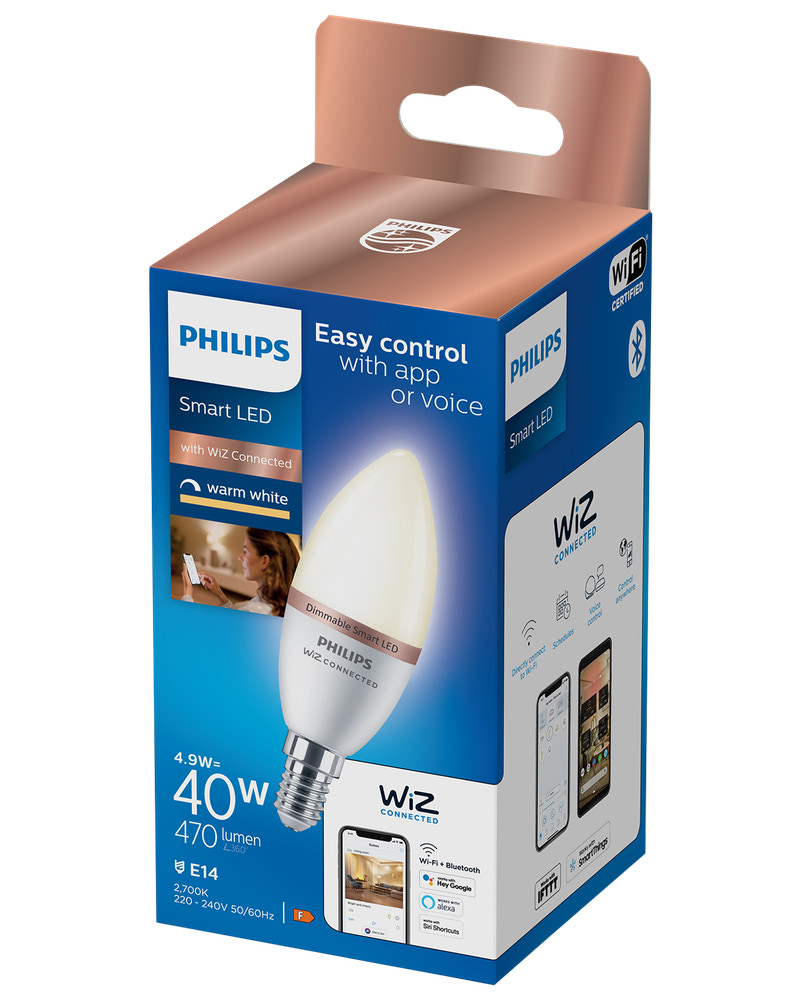 Philips smart 4,9w e14 warm