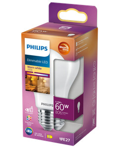 PHILIPS LED normallampa 5,9W E27 dimbar