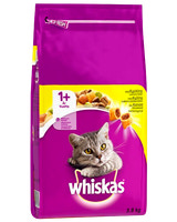 WHISKAS Tørfoder 1 år+ med kylling 3,8 kg