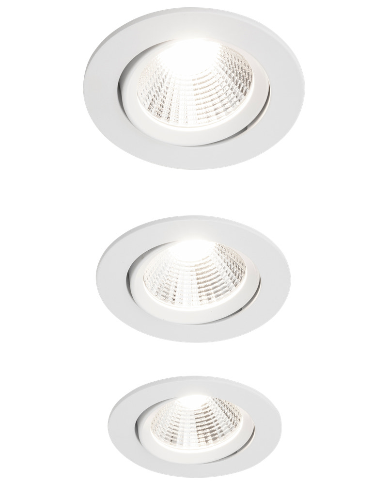 Nordlux Indbygningsspot LED 5 W IP23 3-pak - hvid