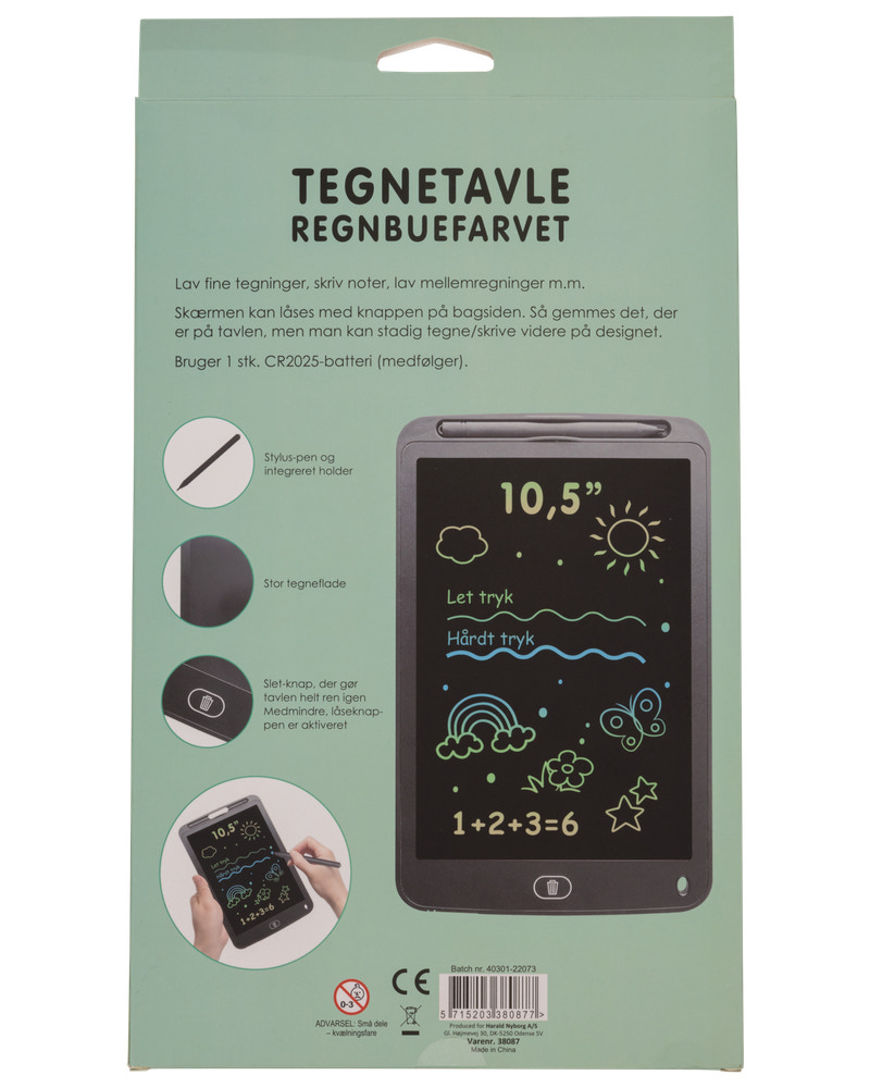 Skrive- og tegnetavle LCD 10,5''