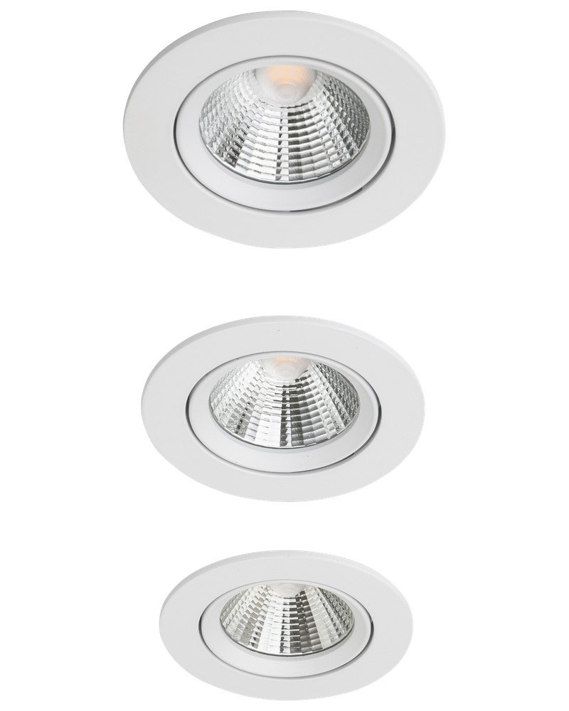 Nordlux Indbygningsspot LED 5 W IP23 3-pak - hvid