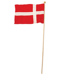 Flag i træ og tekstil H. 61 cm