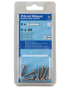 Arvid Nilsson Maskinskrue A4 PH M5 x 20 mm 8-pak