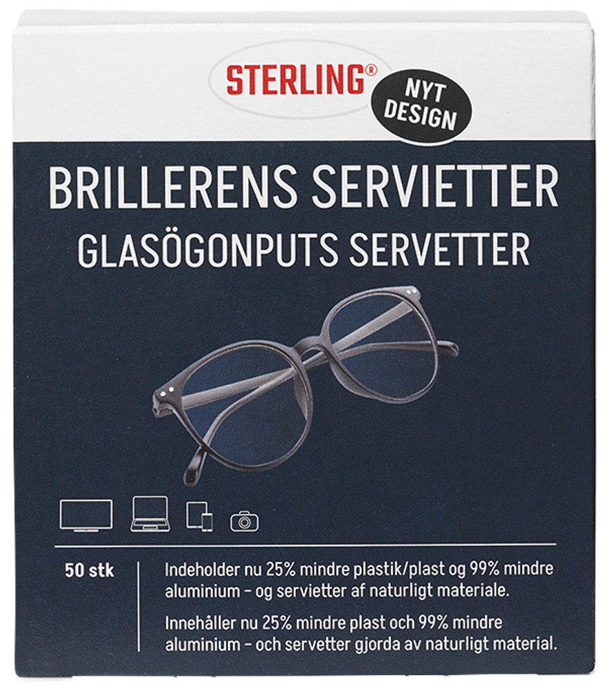 STERLING Brillerens renseserviet 50-pak