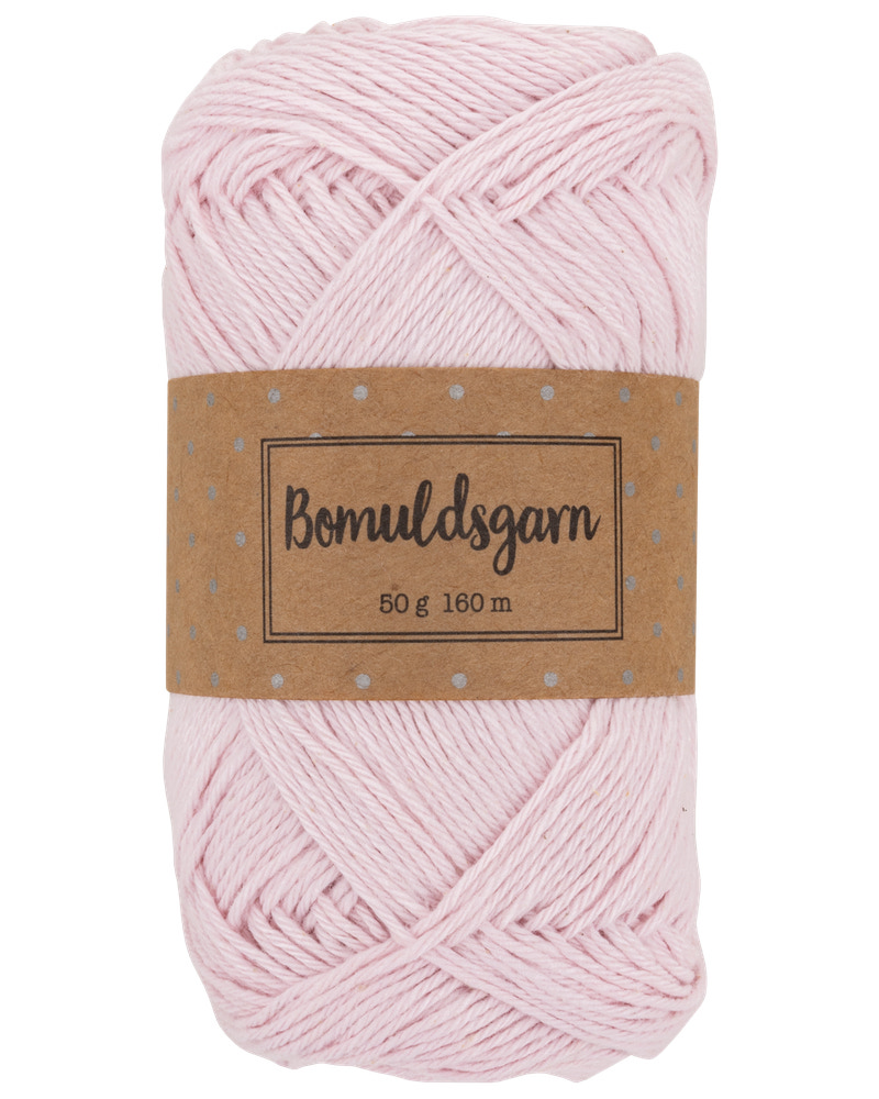 Bomuldsgarn 50 g - baby pink