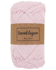 Bomullsgarn 50 g babyrosa