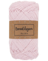 Bomullsgarn 50 g babyrosa