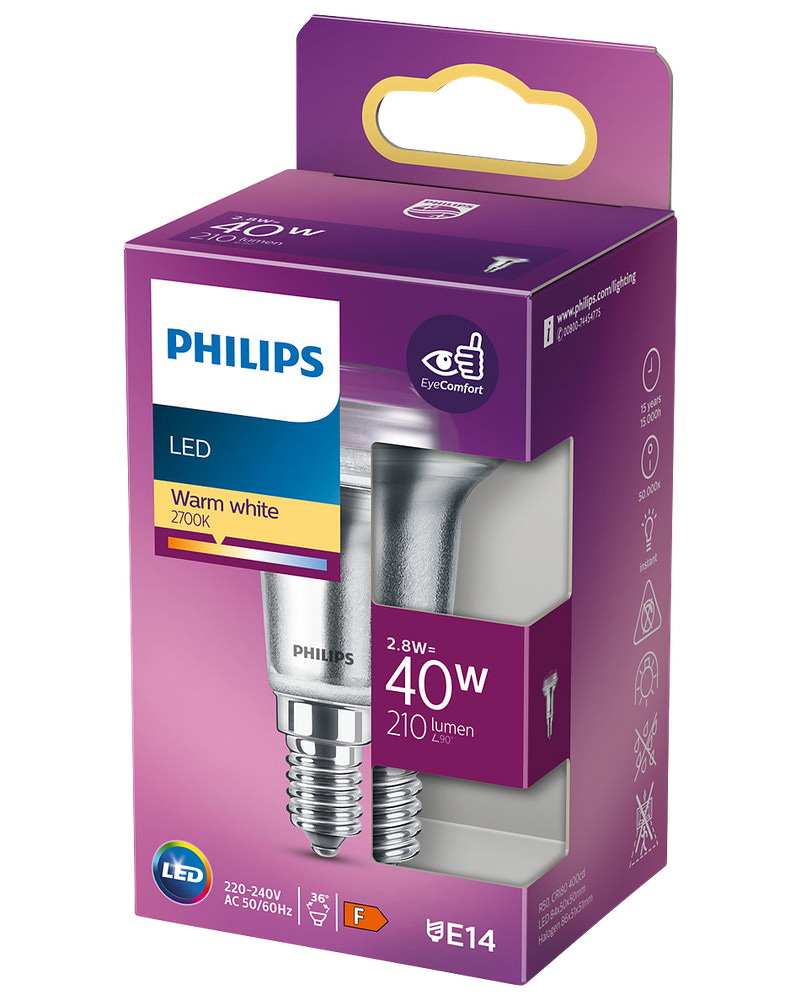 PHILIPS Reflektorlampa 2,8W E14 R50