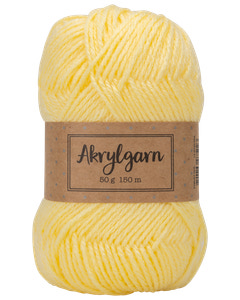 Akrylgarn 50 g - gul