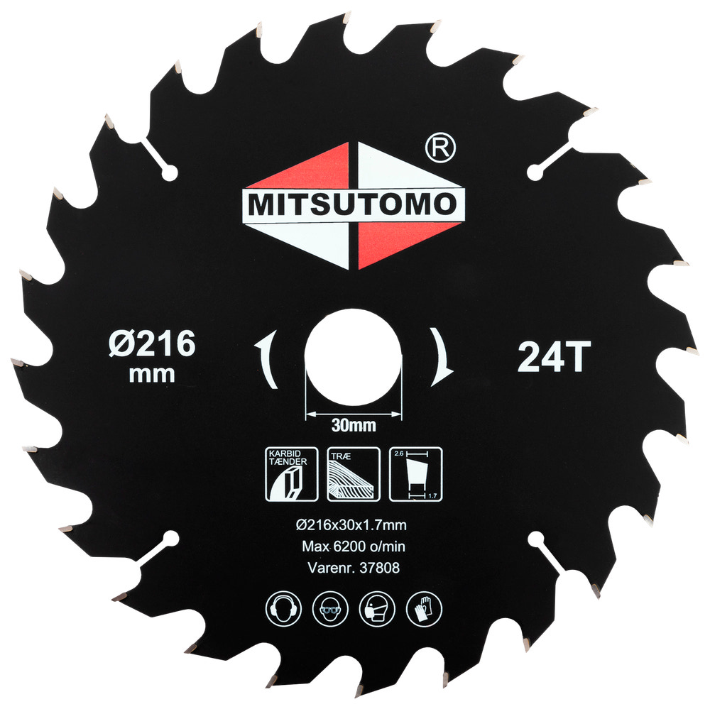 Mitsutomo Rundsavsklinge Ø216 x 30 mm 24T