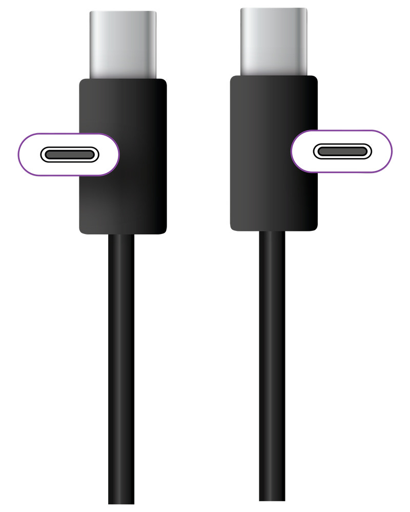 LADDKABEL USB-C/USB-C 0,5M SV