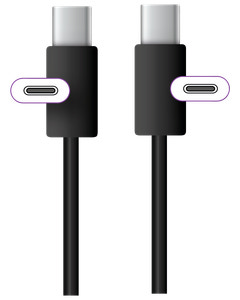 LADDKABEL USB-C/USB-C 0,5M SV